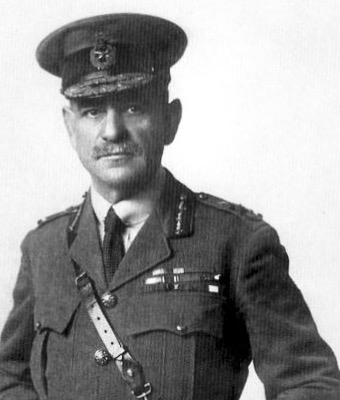 Sir John Monash in uniform, circa 1918. Australian War Memorial (Public Domain), via Wikimedia Commons.
